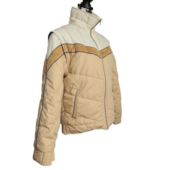 Vintage 80s Retro Americana Western Style 2-in-1 Vest Coat Removable Sleeves - M - Picture 5 of 15